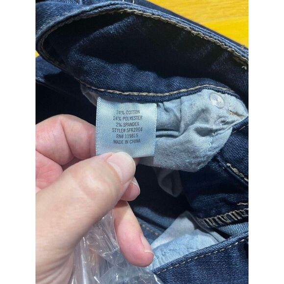 Harper Jeans Women's Size 28 Blue Mid Rise Skinny Denim Distressed Frayed - Picture 4 of 8